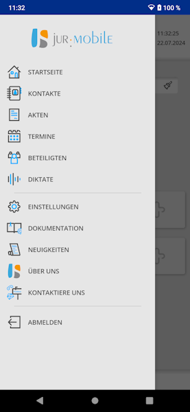 Überblick Seitenmenü Jur seiten menue