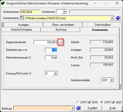 Zurücksetzmöglichkeit beim Teilbetrag. Zvm ausserger mahnschreiben teil